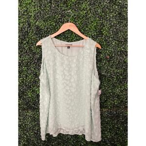 NWT Alfani mint color sleeveless blouse women’s size XXL